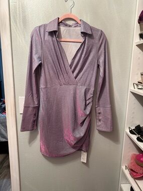 Cider Iridescent Lavender Sparkle Dress